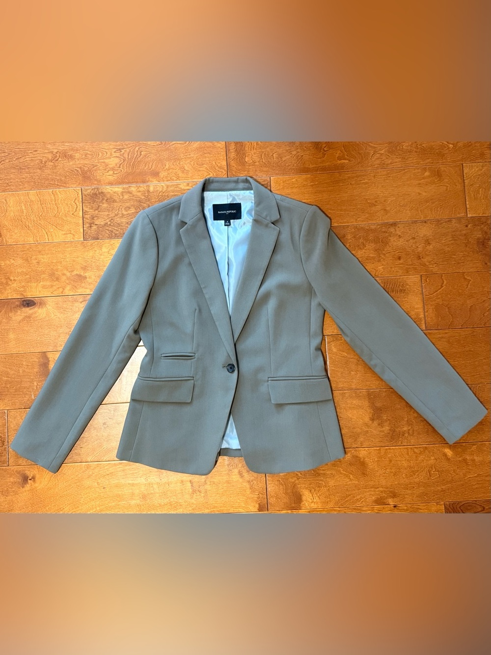 Banana Republic Grey Single-Button Blazer